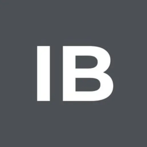 Initials avatar for client testimonial IB